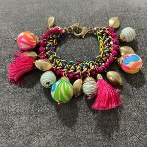Lilly Pulitzer tassel ball bracelet